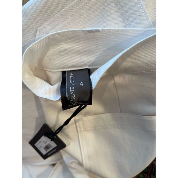 NWT Slate & Stone White Flare Pant, Mid-Rise, Stretch Size 4 - Picture 6 of 7